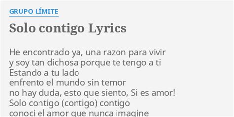 solo contigo lyrics|solo contigo lyrics in english.